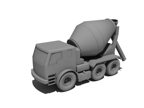 maya toy truck - Concrete mixer truck wooden toy... by gile.073